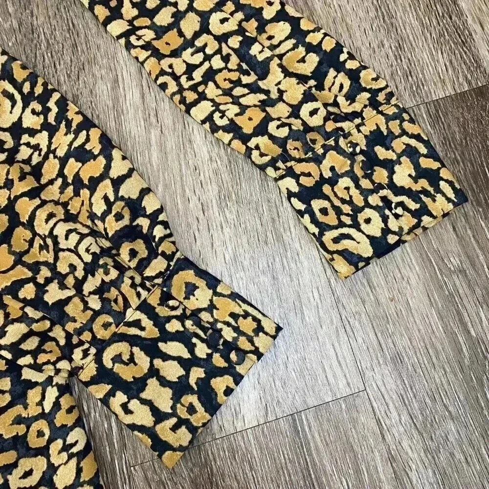 Womens Who What Wear Gold/Brown Patterned Dress - M